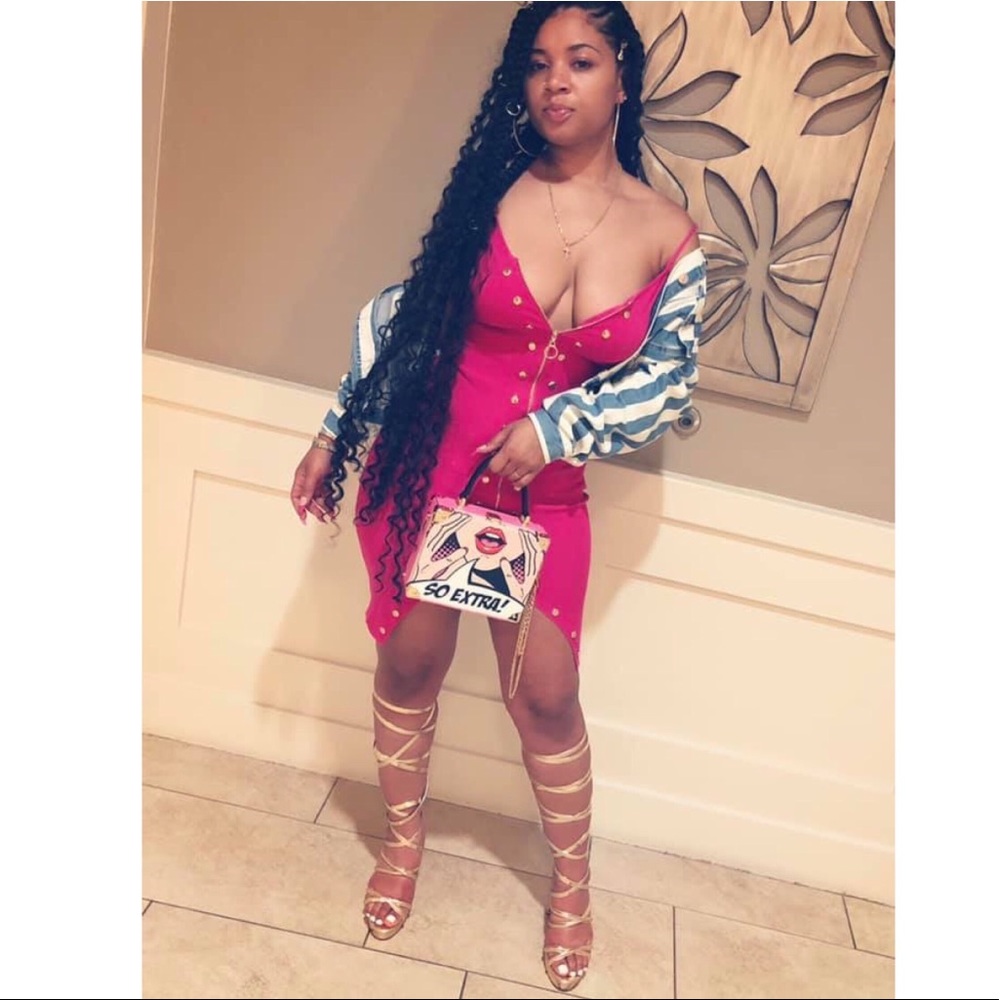 Pink Bodycon Zipper Dress